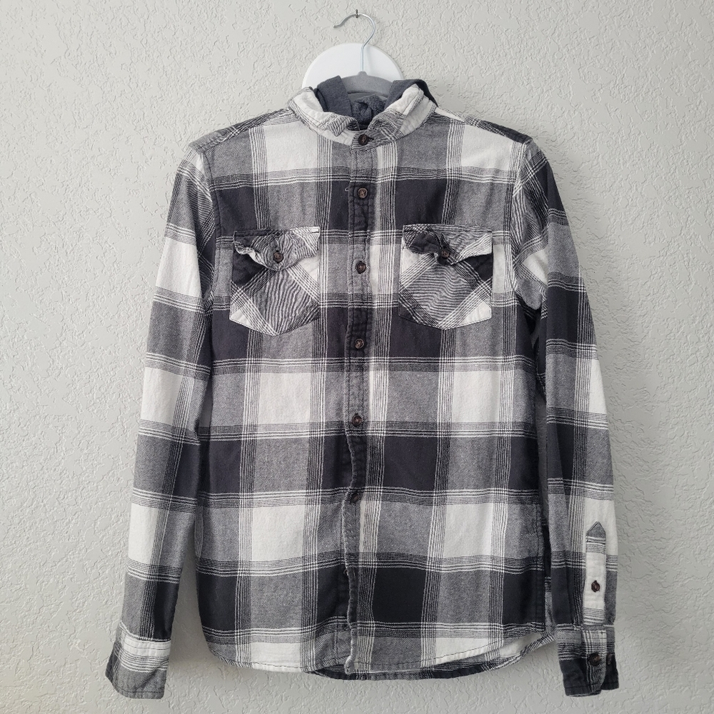 Grey and white Sonoma flannel Youth XL